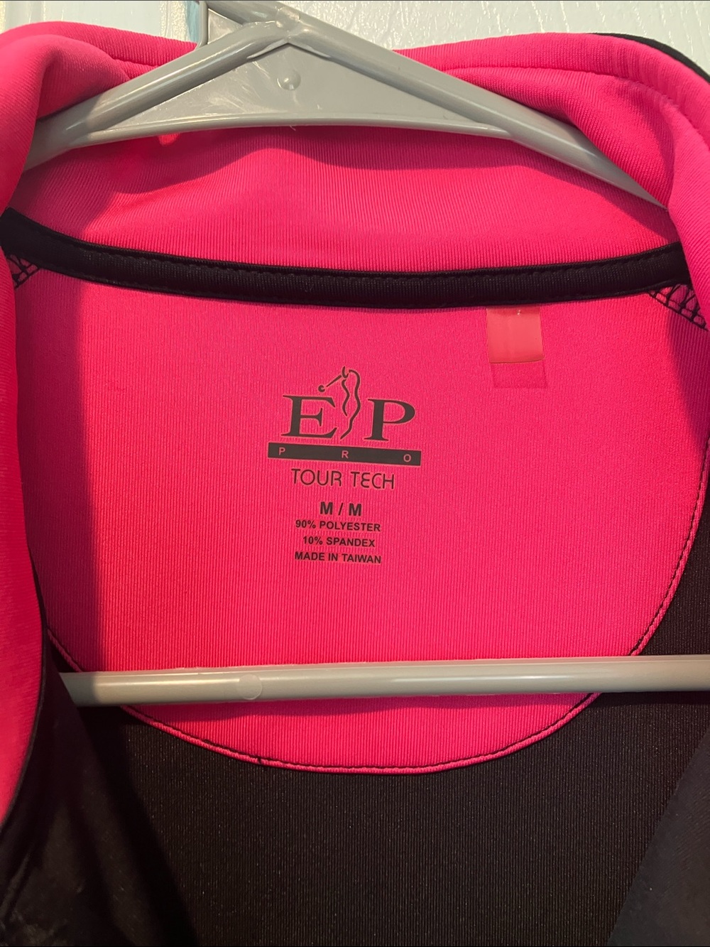 EP Pro tour tech Black Utility Jacket with Pink Contrast Collar golf full zip m - Picture 2 of 8